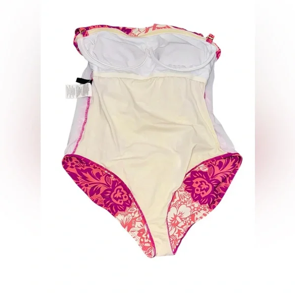 Lauren Ralph Lauren Hawaiian Floral Bandeau One Piece
Swimsuit Halter size 12 - Picture 3 of 5
